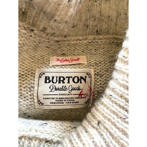 BurtonTurtleneck Sweater Cream Size XS Wool - Picture 3 of 14